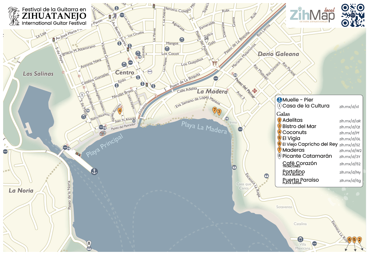 XXI ZihuaFest 2025 Venues Map